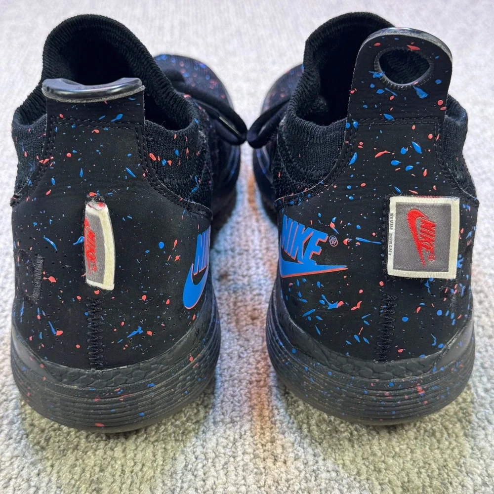 Nike Zoom KD 11 Just Do It Confetti Black Crimson Blue AO2604-007 Men's Size 8.5